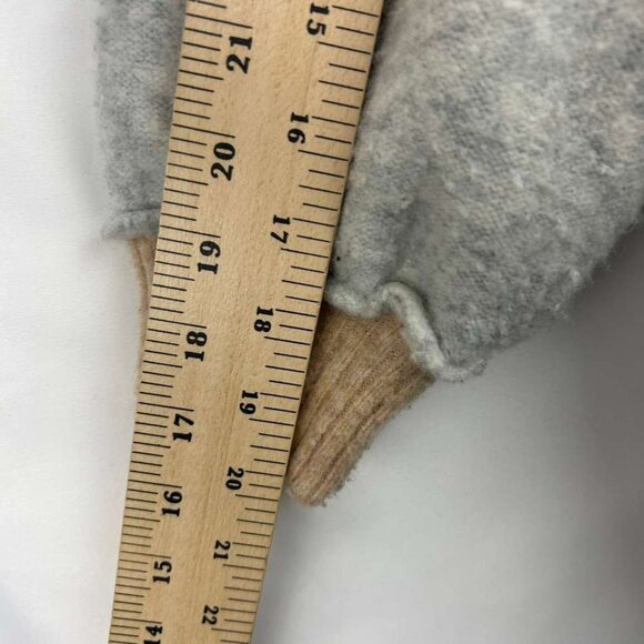 Free People Women's Medium Wool Blend Significant Other Hooded Sweater Gray/Tan - Picture 4 of 16